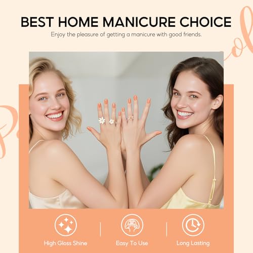 PEACECOLOR 25PCS Esmaltes Semipermanentes para Uñas, Blanco Nude Rosa Marrón Negro Gris Pintauñas Semipermanentes, 1 Base Cost y 4 Top Cost, UV/LED Gel Nail Polish - imagen 2