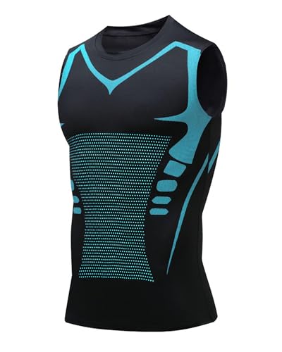 NEMXCE Kompressionsshirt Herren Shapewear Compression Shirt Bauchweg Unterhemd Body Shaper Tank Top Funktionsshirt