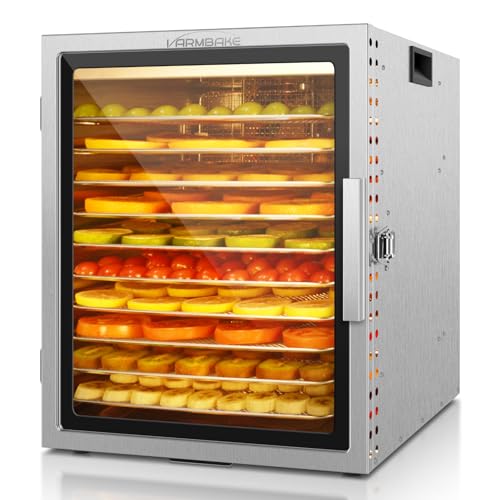VarmBake Deshidratador de acero inoxidable de 10 niveles, 0,84 ㎡