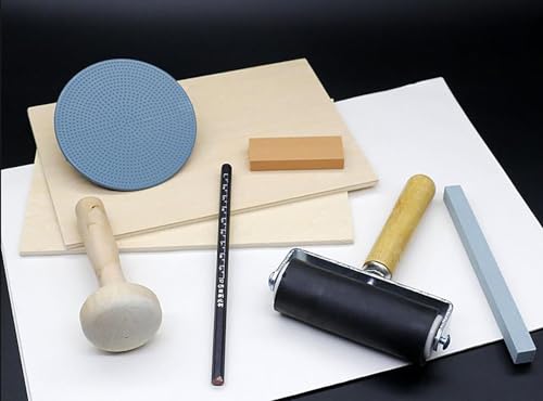 YYaaloa Pacote com 3 rolos de borracha Brayer Rollers 1,4/2,4/4 polegadas Rolo de artesanato para im