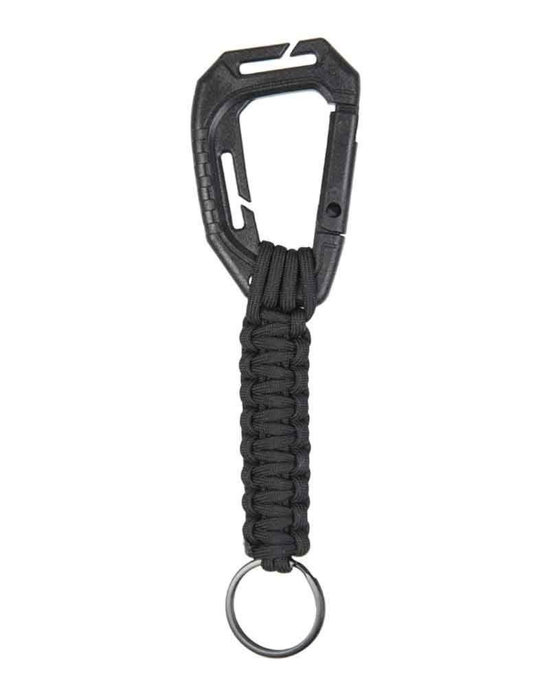 Breloczek do kluczy Paracord z Karab. Molle, czarny, jeden rozmiar