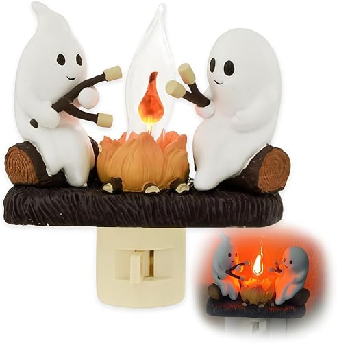 Lámpara de Mesa 3D LED Fantasma con Efecto Llama Realista