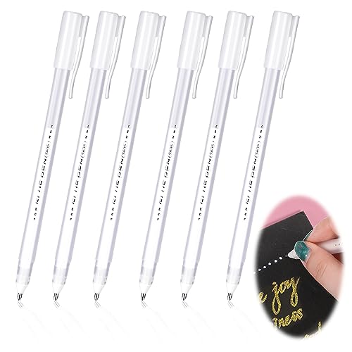Adhesive Glue Pens Crafting Quick Dry Glue Pens for Crafting Fabric Pen for Scrapbooking Liquid Glue Sticks Pens for Die-Cuts Glitter Card Making, Papercrafts, School Office Supplies, 6 Pcs