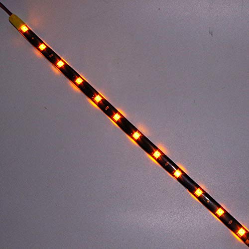 Hyada Dc 12V Waterproof 1Ft 12 Led Strip Underbody Light With 6 Inches Wires For Motor (Amber/Yellow,Pack Of 6) #TOP3