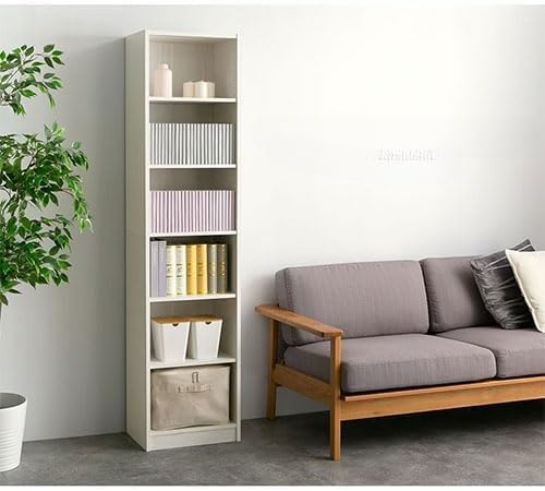 Amazon｜本棚 おしゃれ スリム収納 6段 収納棚 木製 a4 収納 スリム