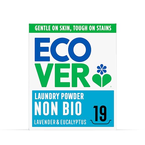 Ecover Non-Bio Laundry Detergent Powder, Laundry Washing Detergent, Fresh Lavender and Eucalyptus Scent, 1 x 19 Washes, 1 x 0.95kg