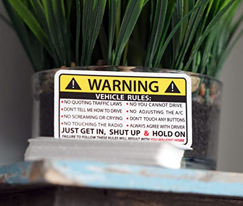 Funny Vehicle Safety Warning Rules Sticker Adhesive Vinyl For Car Truck Window Graphic Bumper #TOP3