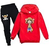 BEYSG Boys Girls 2 Pieces Tracksuit Clothing Set-Anime ONE PIECE Pullover Long Sleeve Hoodie and Sweatpants Sweatsuit