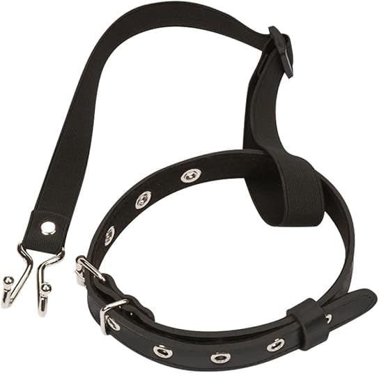 Leather Choker Neck Collar Necklace with Metal Nose Hook Buckle Halloween Choker Adjustable Pin Buckle Necklace for Cosplay Neck Accessories for Women