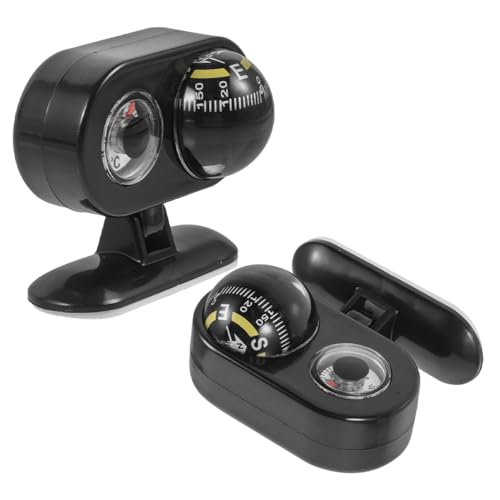 LIFKOME 2pcs Boat Compass Plastic Auto Interior Compass Compass for Boat Black Dash Mount Car Compass