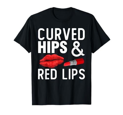 Cool Red Lips Art Women Girls Makeup Artist Lipstick Lover T-Shirt
