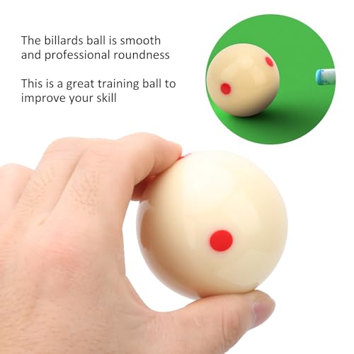 CYSFETENA 57,2 Mm Kleiner Tragbarer Billard Kugel, Hochharter Billard Training Aids, Billiard Zubehoer mit Klaren Roten Punktmarkierungen für Training und Wettkampf, Billards Bälle für Übung