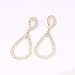 Legitta Rhinestone Teardrop Long Drop Earrings Cubic Zirconia Statement Geometric Dangle with Studs for Women Wedding Jewelry