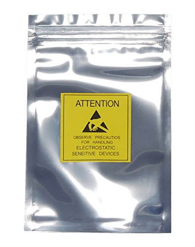 KAUMO 静電防止袋 ESDシールドバッグ チャック付き 100×150mm 2.5インチHDD/SSDサイズ (5枚) ET-1015-5のサムネイル