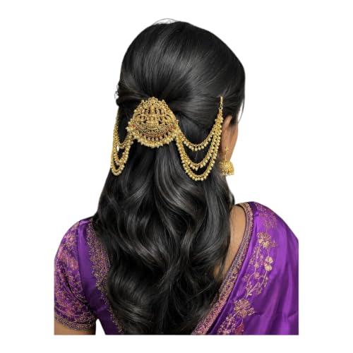 Image of Lakshmi Jadai Billai Wedding Hair Braid Accessories I Jada billalu for hair I Indian Traditional Hairpins I Hair Accessories Girls /women | Jada Billalu for hair Lakshami (With Matil)