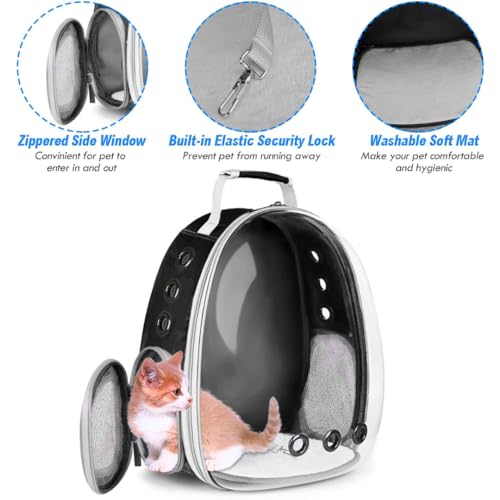 Mochila Transporte Pet Cães Gatos Visão Panorâmica Astronauta viagens passeio (Verde)