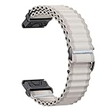 LOPAKACTAG Cinturino QuickFit da 22 mm e 26 di larghezza for Garmin Fenix8 47/51, 7, 7X Pro 6, 6X, 5, 5X Plus, Instinctive 2, braccialetto ricambio(White,26mm-Fenix5X 5X Plus)
