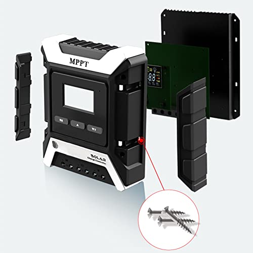 Haitoy 10A-80A Mppt Solar Charge Controller, Negative Ground Solar Panel Battery Regulator, With Dual Usb Port, Auto Paremeter Adjustable Lcd Display,10A #TOP6