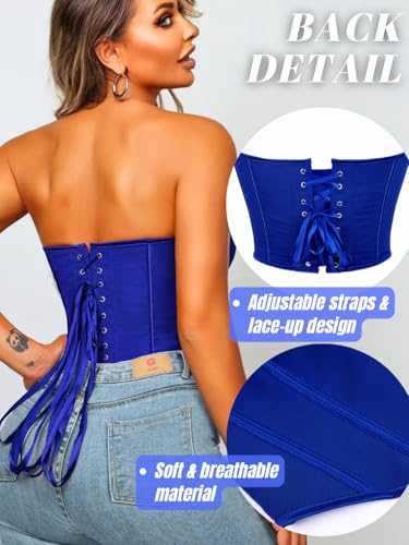 Image of ChiaoLezhee Heart Corset Top For Women, Sexy Concert Outfits Going Out, Strapless Crop Top, Overbust Bustier