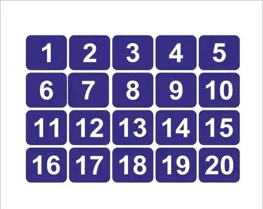 Room Number Sign Sticker 1–20 Digits | 4.2x3.7 Inch Blue White Vinyl Door Number Decal | Self Adhesive Room Identification Sticker for Lodge, Hospital, School, Office & Home Doors-image-20