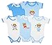 Produktbild Baby Collection 5er-Pack Baby Bodys 1/4 Arm Kurzarm Set Clown, 62-68, Mehrfarbig
