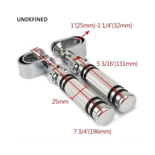 Support cale-pieds moto chrome brillant haute résistance pour pare-moteur - 2