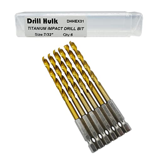 Forets M2 au nitrure de titane lot de 6 pièces à tige hexagonale pour perçage net