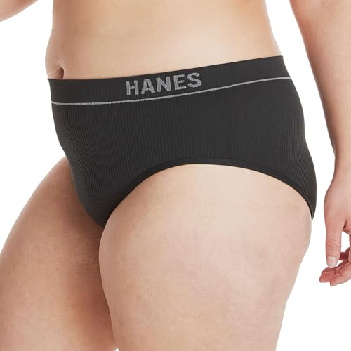 Hanes Women's Originals Hi-Leg Bikini Underwear, Seamless Rib Bikini, Assorted Colors, 6-Pack3