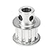 uxcell Aluminum XL 10 Teeth 6.35mm Bore Timing Belt Pulley Flange Synchronous Wheel for 10mm Belt