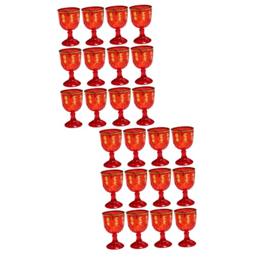 BESTYASH 2 Series Copa Tazas De Fiesta Tazas Pequeñas Tazas De Boda Chinas Tazas Rojas Tazas De Té Chino Vasos Rojos Para Fiesta Vaso De Plástico Rojo Tazas Chinas El Plastico 12 Piezas