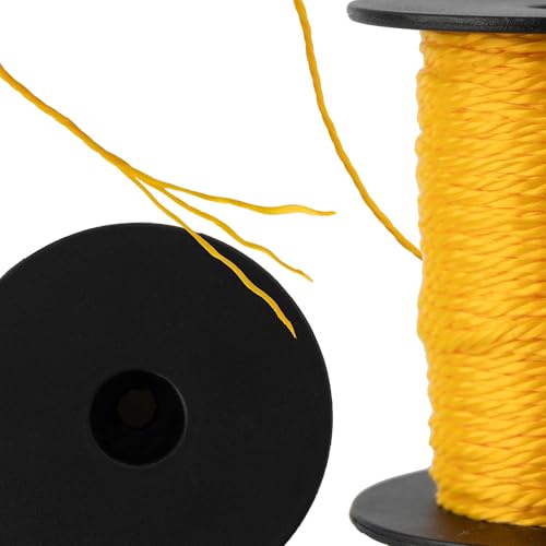 BEGRIS® Sznur Murarski Sznurek Budowlany 20M Sznur Traserski Do Prostowania, Układania, Prac Budowlanych 0,01mm Odporny na Zrywanie i Rozciąganie Uniwersalne Zastosowanie