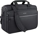 KROSER Laptop Bag Premium Laptop Briefcase Fits Up to 17.3 Inch Laptop Expandable Water-Repellent Shoulder Messenger Bag Computer Bag for Travel/Business/Men/Women-Black