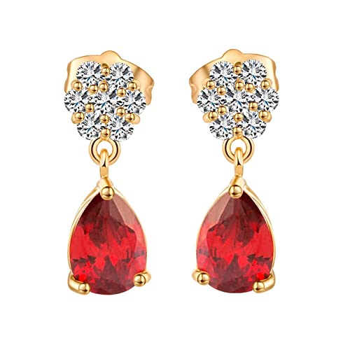 Pendientes de oro de 14k y moissanita con corte floral de alta joyería para mujer