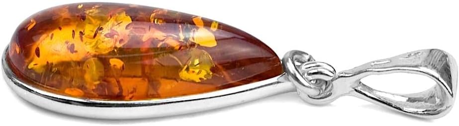 Ian and Valeri Co. Amber Sterling Silver Large Drop Pendant - Image 2