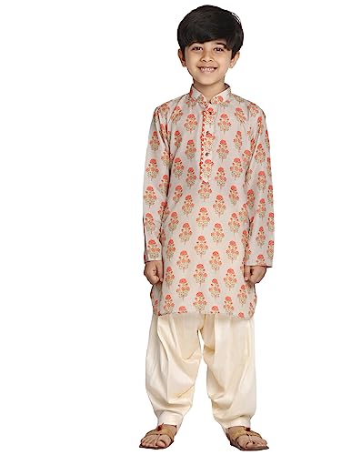 Image of VASTRAMAY Boys' Ajrak Kurta & Patiyala Set