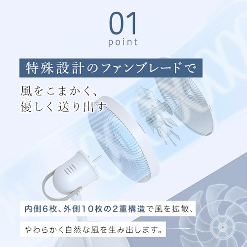 ラビーノ LAViNO エアーループ 扇風機 BLDCモーター 317 の商品画像 5