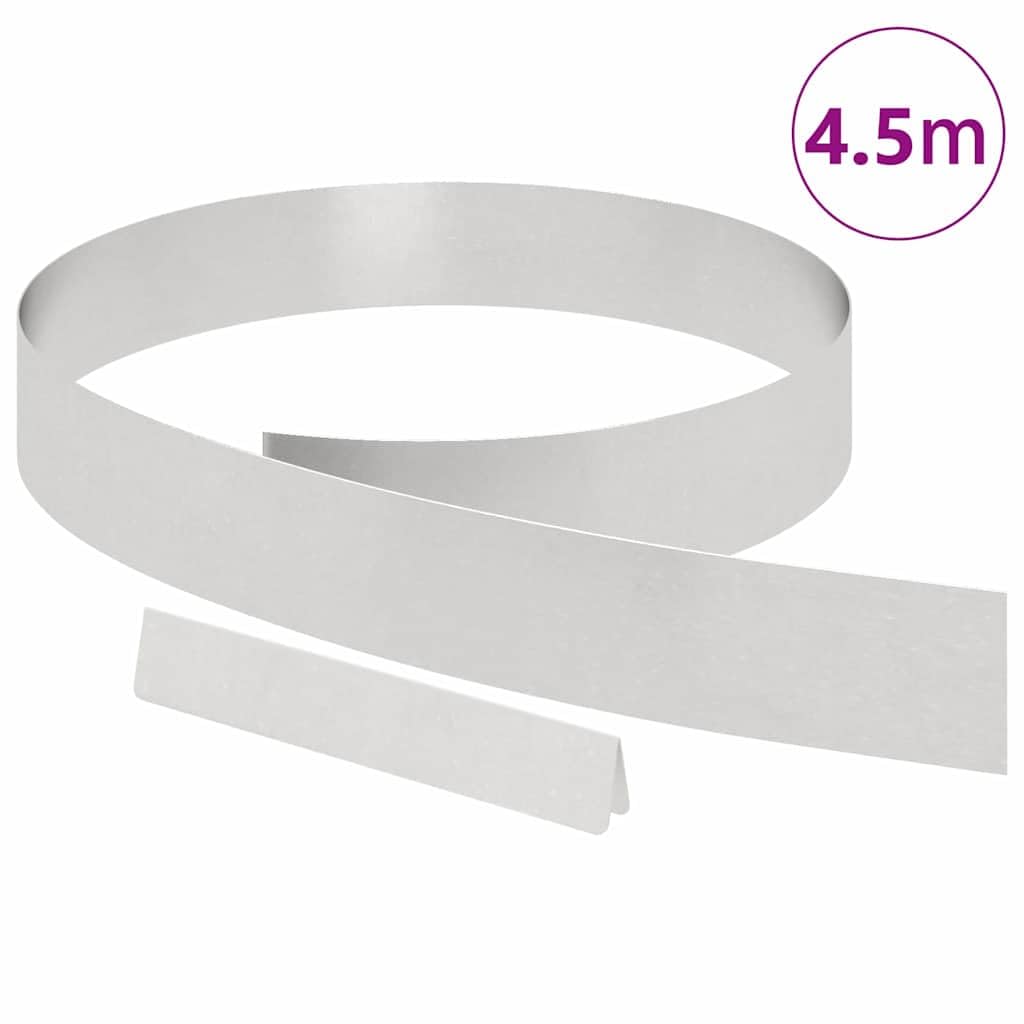 Rasenkante aus Edelstahl – Flexible Beetbegrenzung für Garten & Terrasse, Moderne Raseneinfassung zur sauberen optischen Trennung, 450 x 0,05 x 10 cm, Silber