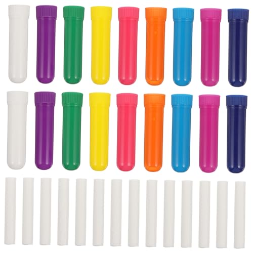 Beaupretty 30個 鼻腔チューブ 詰め替え鼻 エッセンシャルオイルの鼻チューブ 鼻の芯 製品 鼻のアロマディフューザーチューブ アロマスティック 空の鼻吸入器 綿とプラスチック