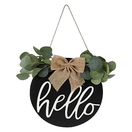 HOODANCOS Door Hanger Decor Hello Board Hanging Decor Elegant Wooden Craft Front Door Sign