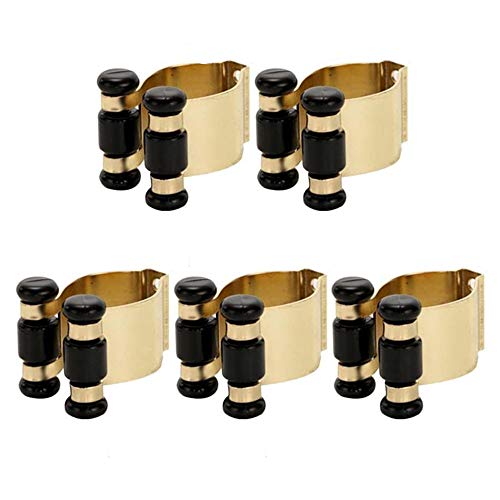 POFET 5pcs tragbare goldene Metall Pool/Billard Queue Wandhalterung Stick Halter