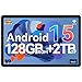 Whitedeer Tablet, Android 15 Tablet 10 Zoll mit 30GB RAM+128GB ROM, Octa Core, Widevine L1, Wi-Fi 6G/BT 5.3, 6200mAh, Computermodus unterstützt - Schwarz