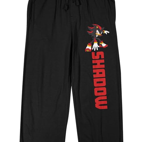 Bioworld Sonic The Hedgehog Shadow Pose Adult Black Sleep Pajama Pants2
