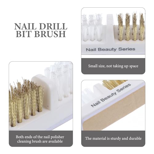 Minkissy Bits Reinigen Nagel Bit Reiniger Schleifkopf Reinigungsbürste Nagel Bit Nagel Reinigung Pinsel Nagel Nagel Bohrer Polierbürste 3Pcs