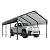 Shintenchi 12x15 Metal Carport, Outdoor Heavy Duty Carport with Enhanced Base, Galvanized Steel Car Shelter Garage for Cars, Boats and Tractors