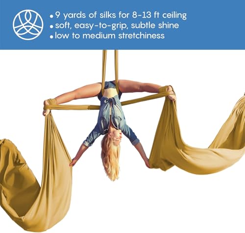 Hamac de yoga aérien pour usage domestique avec matériel d'ancrage - 2