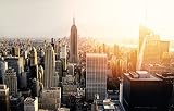LHJOYSP Puzzle pièces Adultes 1000 Ville Coucher de Soleil New York Quartier Vêtements 75x50cm