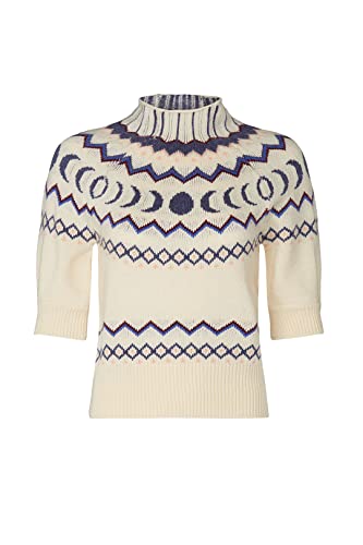 Image of Louna Women's White Fair Isle Sweater