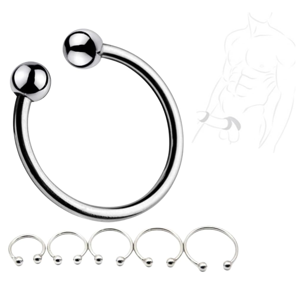 Anillo de masaje de metal para hombres HUNTVE accesorio multifuncional 8