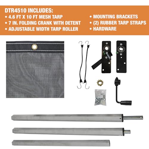 Image of Buyers Products DTR4510 Roll Tarp Kit for 8 Foot Poly DumperDogg Inserts