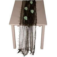 Folat 23899 Halloween Deko - Tischläufer - Happy Halloween - 5 Stück - Gruseliges Horror Decoration Für Halloween-Dekorationen Spukhaus & Halloween Party